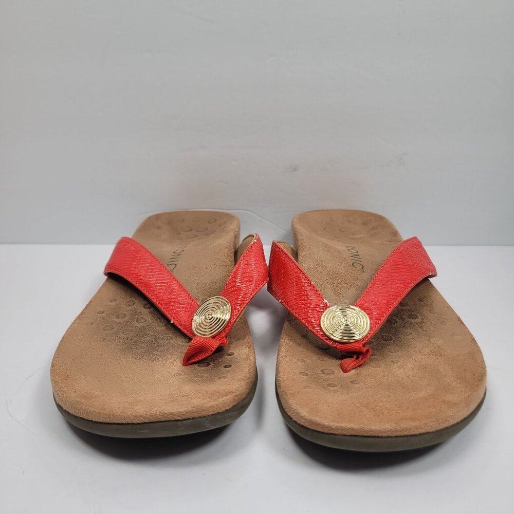 Vionic Hilda Woven Women's Red Thong Sandals US Size 11 - Picture 3 of 11